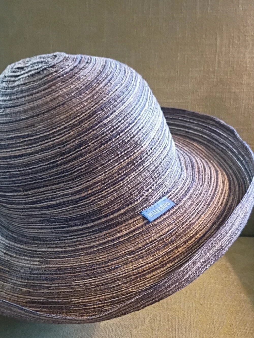 WALLAROO-Sydney Women's Wide Roll Brim Sun Hat in Multi-Tone Naturals